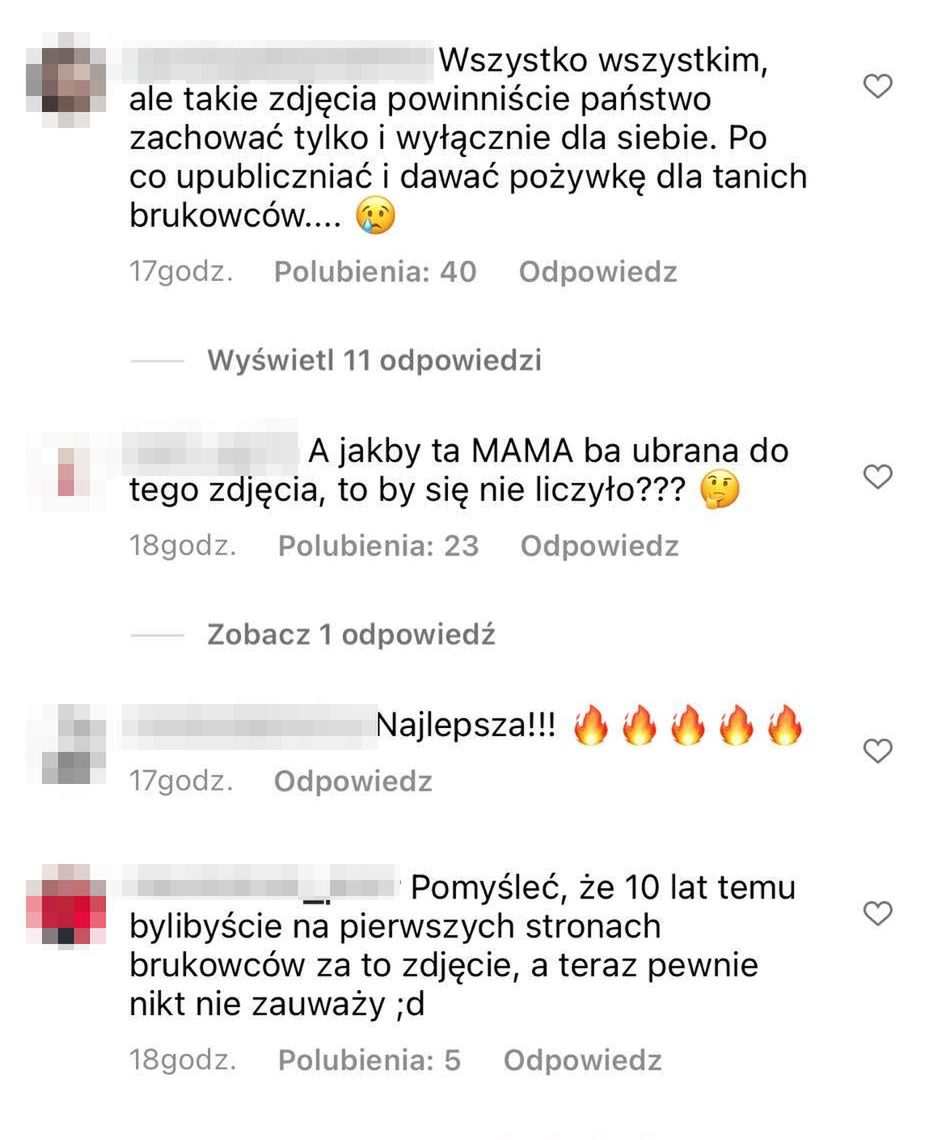 Komentarze pod rozebranym zdjęciem Aleksandry Żebrowskiej
