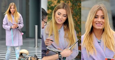 Marcelina Zawadzka z psem pod TVP (ZDJĘCIA)