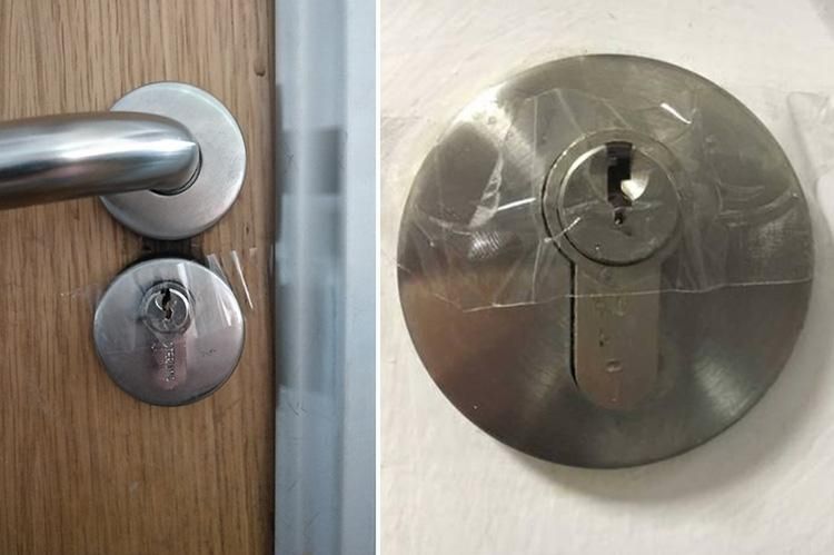 Thieves Break in Using Sticky Tape over the Keyhole