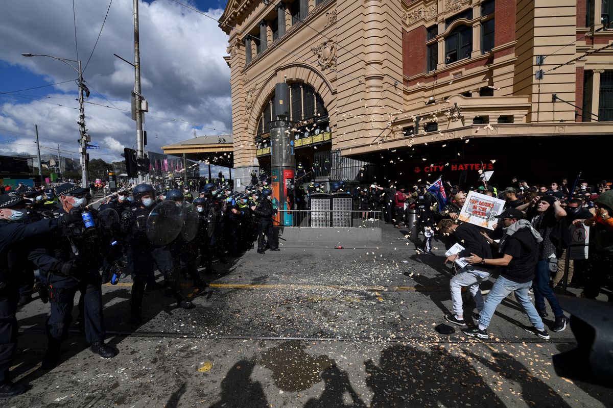 Australia. Protesty przeciw lockdwonowi. Setki aresztowanych 