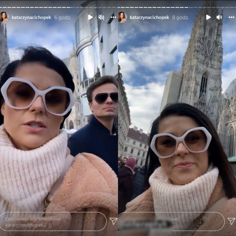 Katarzyna Cichopek i Marcin Hakiel pozdrawiają z Wiednia