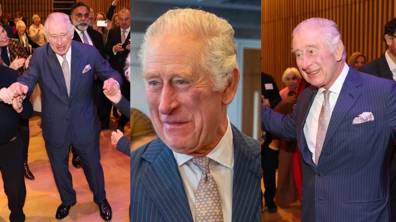 Król Karol III tańczy horę w żydowskim centrum kultury