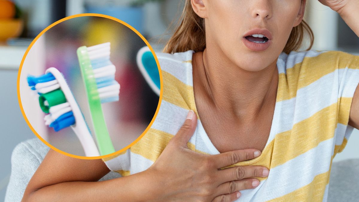 Kobieta przez przypadek połknęła szczoteczkę do zębów.