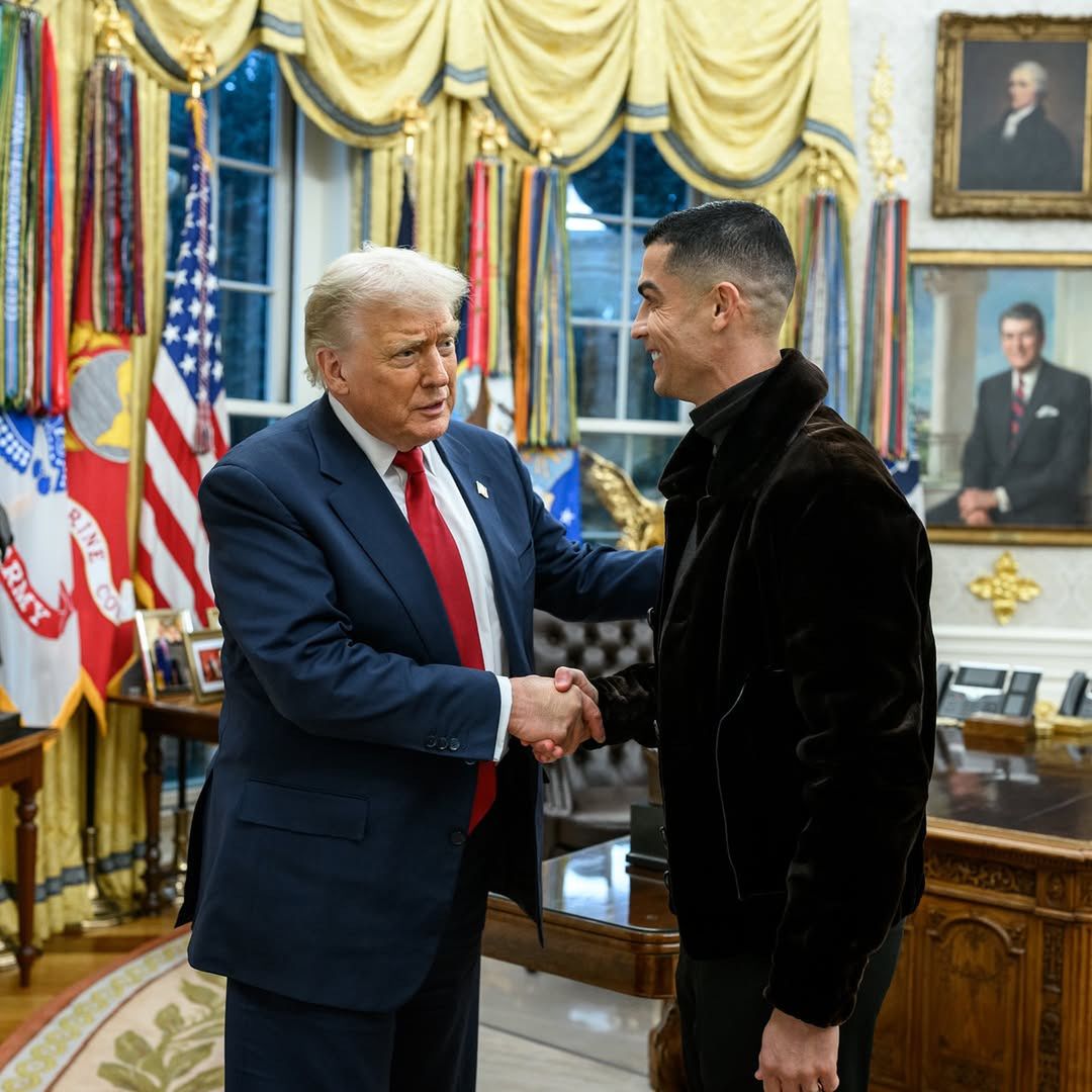 Spotkanie Cristiano Ronaldo i Donalda Trumpa w Białym Domu