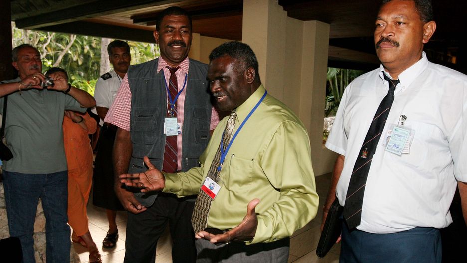 Premier Wysp Salomona Manasseh Sogavare wyciek jego paktu z Chinami uznał za "obraźliwe insynuacje" 