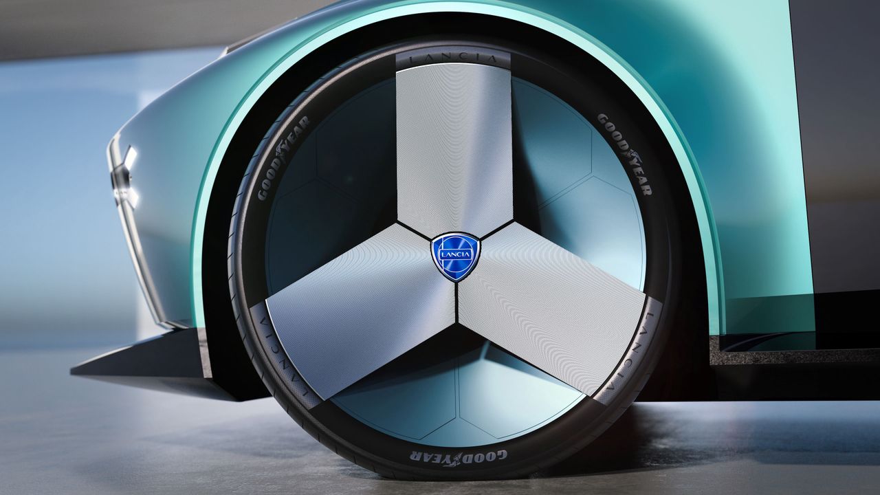 Goodyear stworzył wyjątkową oponę koncepcyjną dla nowego samochodu elektrycznego Lancia Pu+Ra HPE