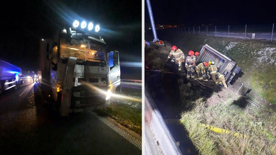 Policyjne zdjęcie z miejsca wypadku