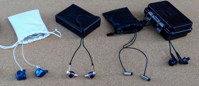 Od lewej: TFZ Exclusive King, 1More Triple Driver, Final Audio E3000C i FiiO F5