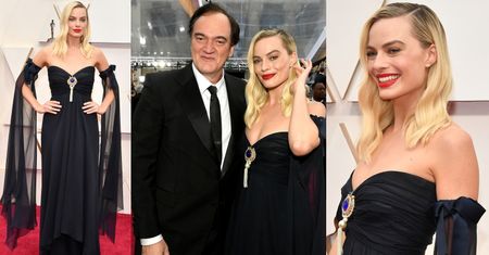 Oscary 2020: Czerwonousta Margot Robbie zadaje szyku w czarnej sukience bez ramion od Chanel (ZDJĘCIA)