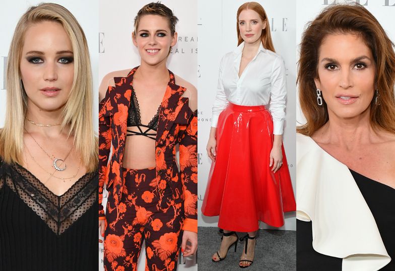 Jennifer Lawrence, Kristen Stewart, Jessica Chastain i Cindy Crawford