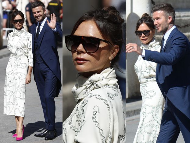 Victoria Beckham nie przejmuje się konwenansami. Przyszła na ślub znajomych w białej sukni… (FOTO)