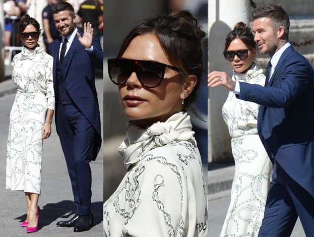 Victoria Beckham nie przejmuje się konwenansami. Przyszła na ślub znajomych w białej sukni… (FOTO)