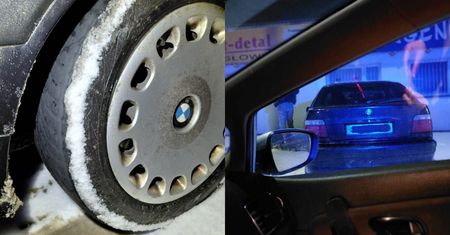 Jechał BMW na łysych oponach. Policja nie miała wyjścia