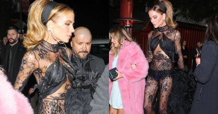 Kate Beckinsale w przezroczystym kombinezonie opuszcza galę W Magazine. Zadbała o NIEBOTYCZNIE WYSOKIE platformy