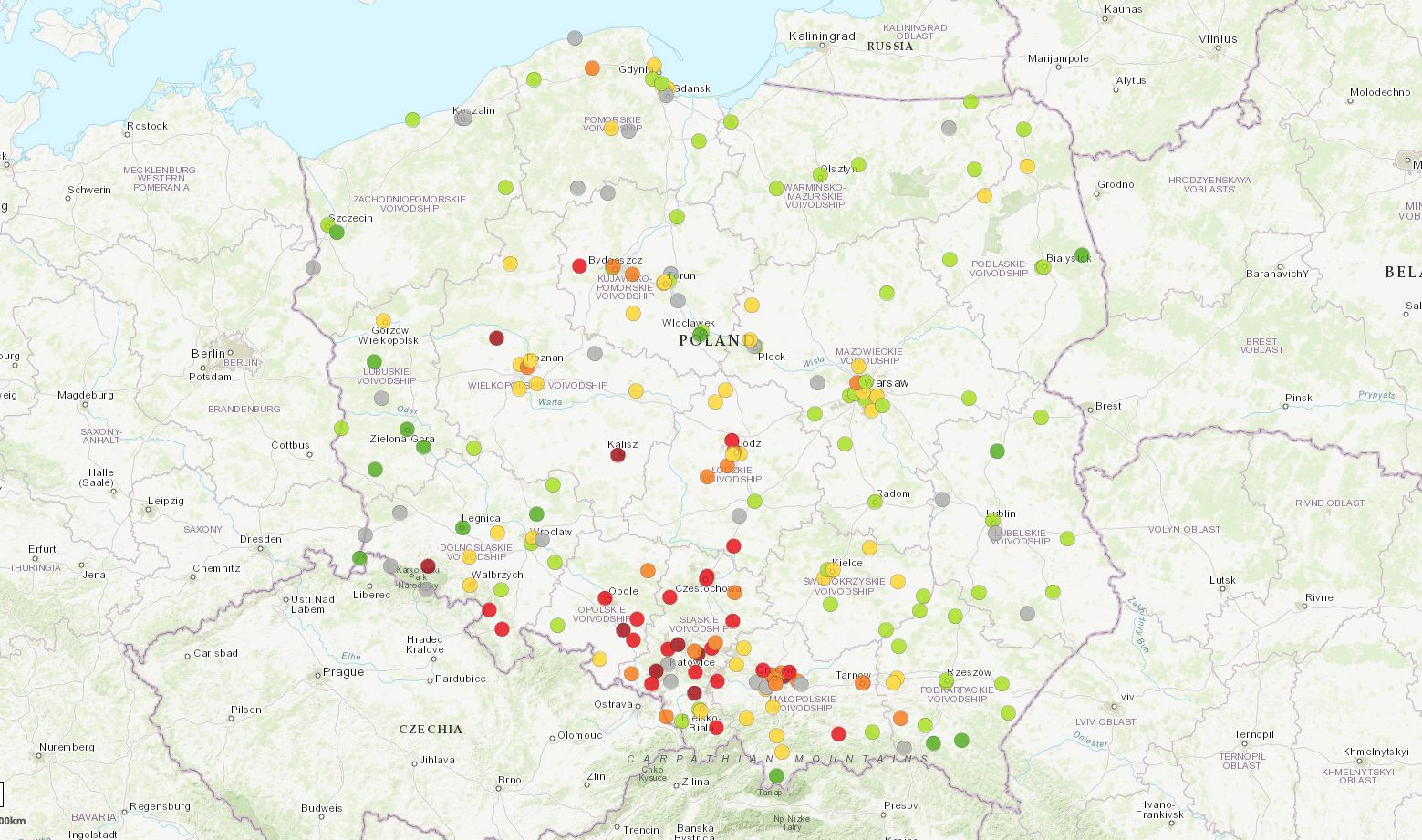 Stan na poniedziałek 13 grudnia o godz. 13.15 