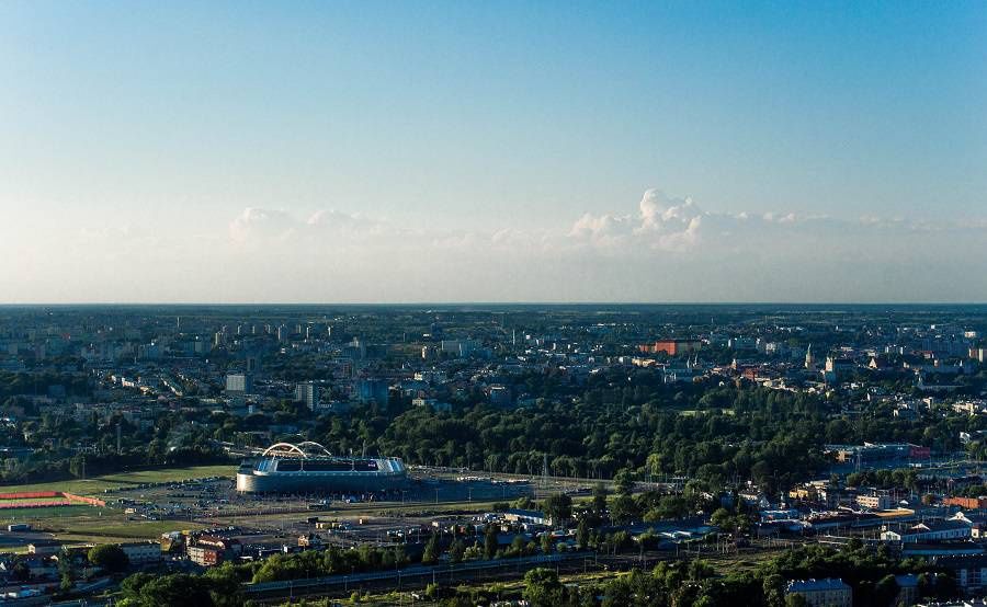 Lublin z komina Elektrociepłowni "Wrotków" | fot. Damian Gerhand