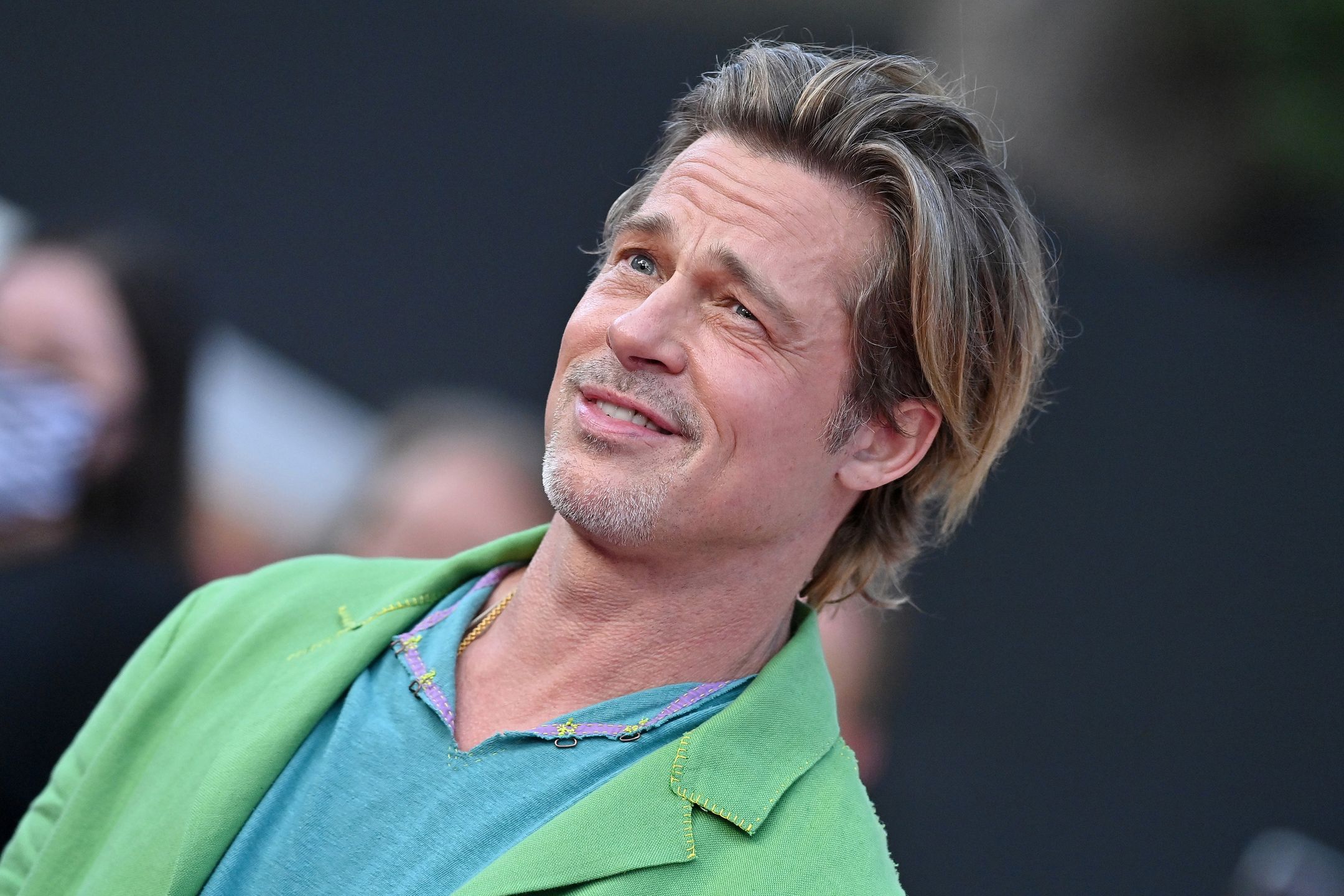 Los Angeles Premiere Of Columbia Pictures' "Bullet Train" - ArrivalsLOS ANGELES, CALIFORNIA - AUGUST 01: Brad Pitt attends the Los Angeles Premiere of Columbia Pictures' "Bullet Train" at Regency Village Theatre on August 01, 2022 in Los Angeles, California. (Photo by Axelle/Bauer-Griffin/FilmMagic )Axelle/Bauer-Griffin