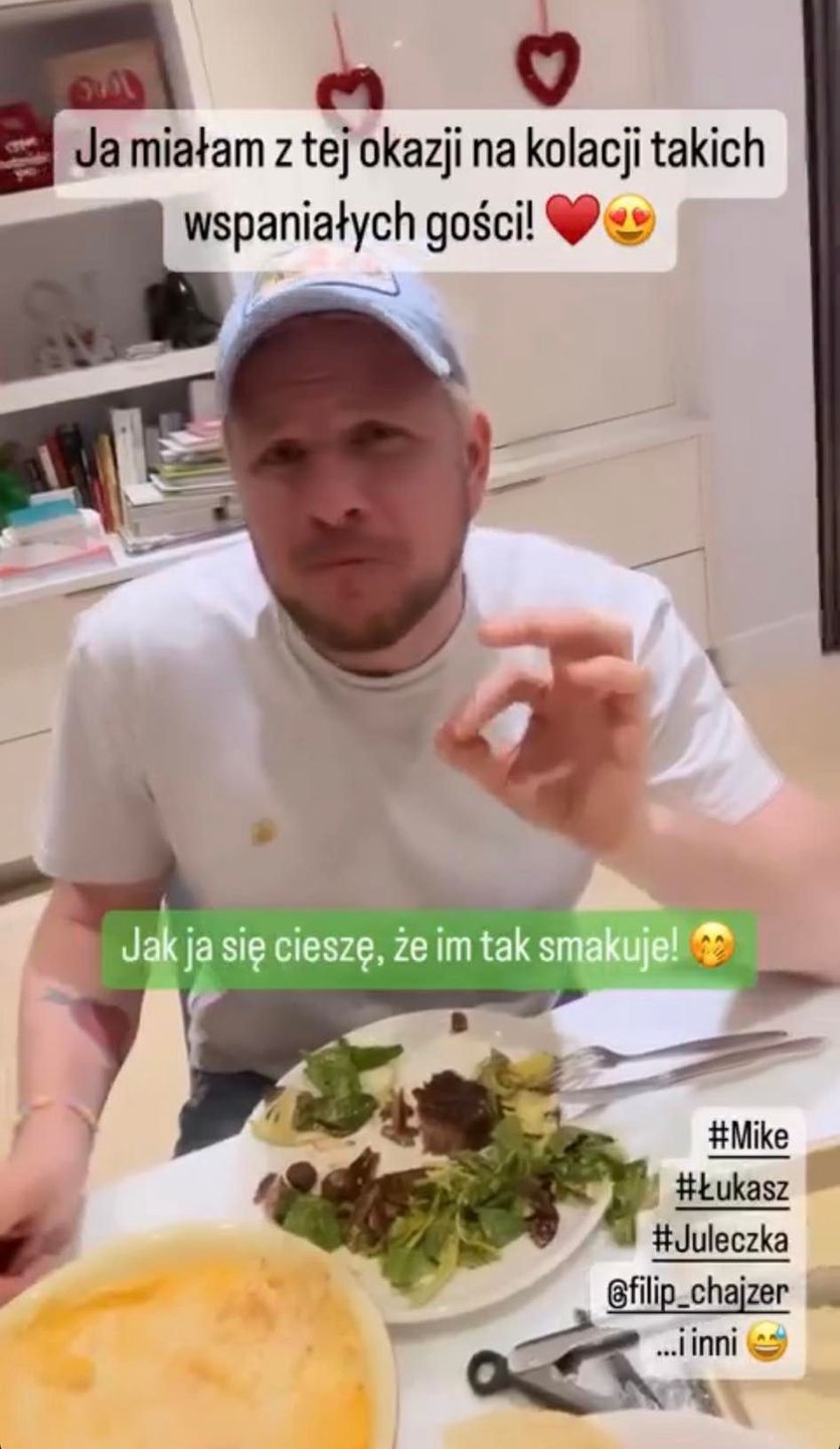 Filip Chajzer z Julią na steku u Ewy Samej