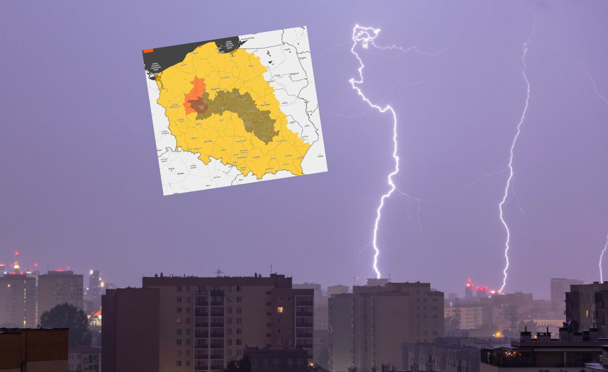 pogoda, burze, ostrzeżenia IMGW Ostrzeżenia IMGW przed burzami. W tych rejonach grzmi