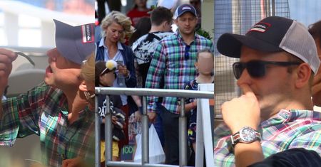 Odprężony Borys Szyc w restauracji je rękoma i dłubie w nosie w obecności narzeczonej i jej córek (ZDJĘCIA)