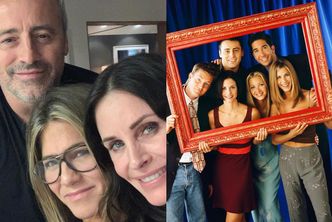 "Przyjaciele" po latach. Courteney Cox, Jennifer Aniston i Matt LeBlanc pochwalili się WSPÓLNYM selfie! (FOTO)