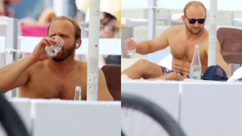 Borys Szyc na wakacjach w Sopocie 