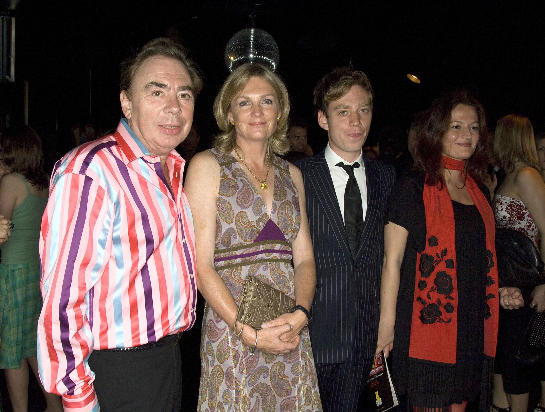 Andrew Lloyd Webber z żoną i synem w 2007 roku