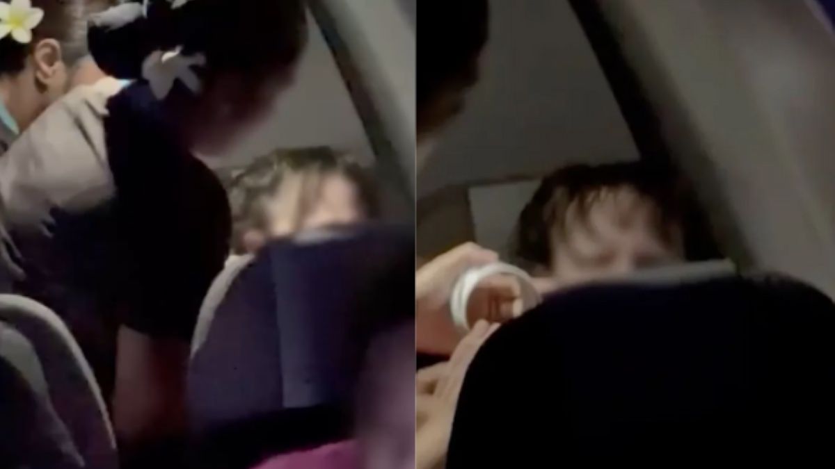 Stewardessy próbowały uciszyć pasażerkę taśmą klejącą