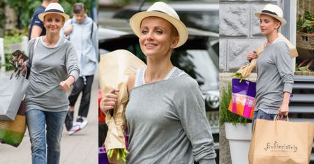 Zielińska w kapeluszu, z wielką torbą słodyczy (ZDJĘCIA)