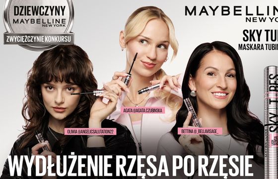 Maybelline wybrała konsumentki do nowej kampanii. Promują maskarę Sky Tubes