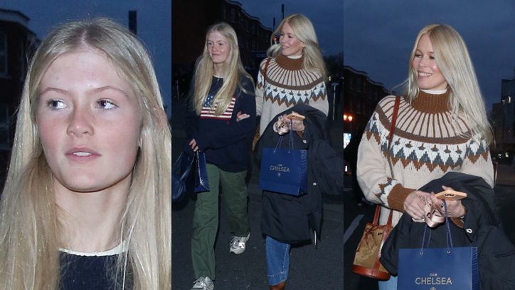 Claudia Schiffer wraca z meczu z rodziną
