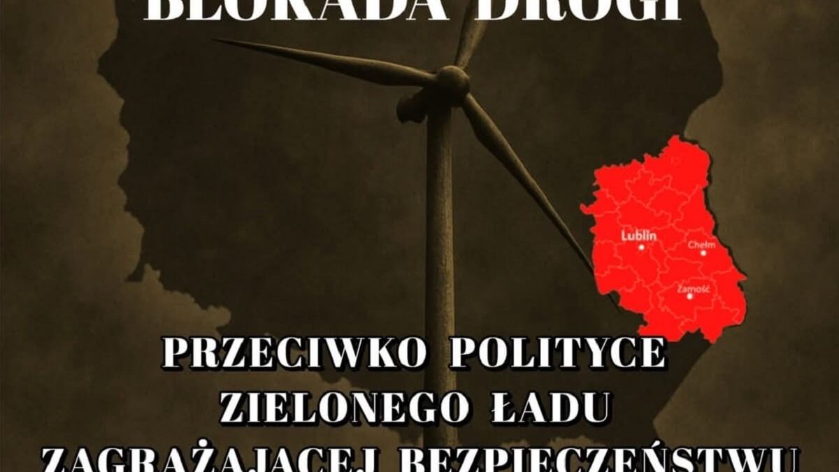 Plakat informacyjny o manifestacji