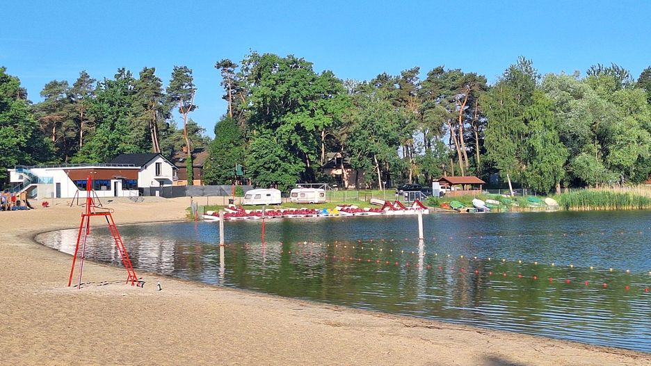 Plaża w Kamionkach obok Torunia