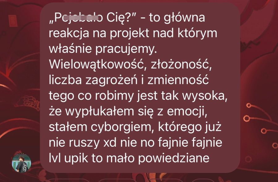 OjWojtek o swoim tajnym projekcie