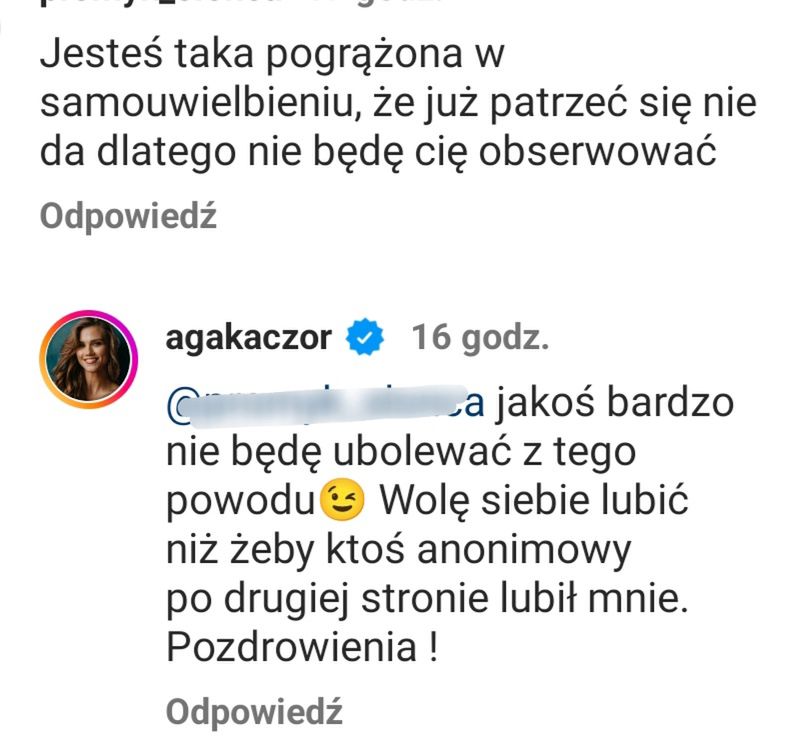 Agnieszka Kaczorowska odpowiada internautom