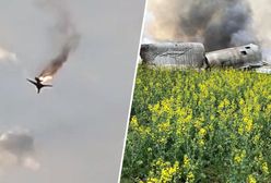Moment zestrzelenia Tu-22M3. Rosyjski bombowiec runął na ziemię
