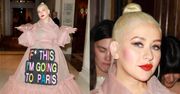 Christina Aguilera oznajmia za pośrednictwem sukni: "Pie*rzyć to, jadę do Paryża" (ZDJĘCIA)