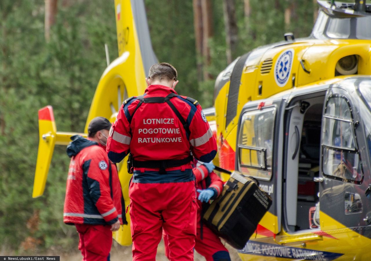 Śląsk. Groźny wypadek w Żorach. Był potrzebny śmigłowiec LPR