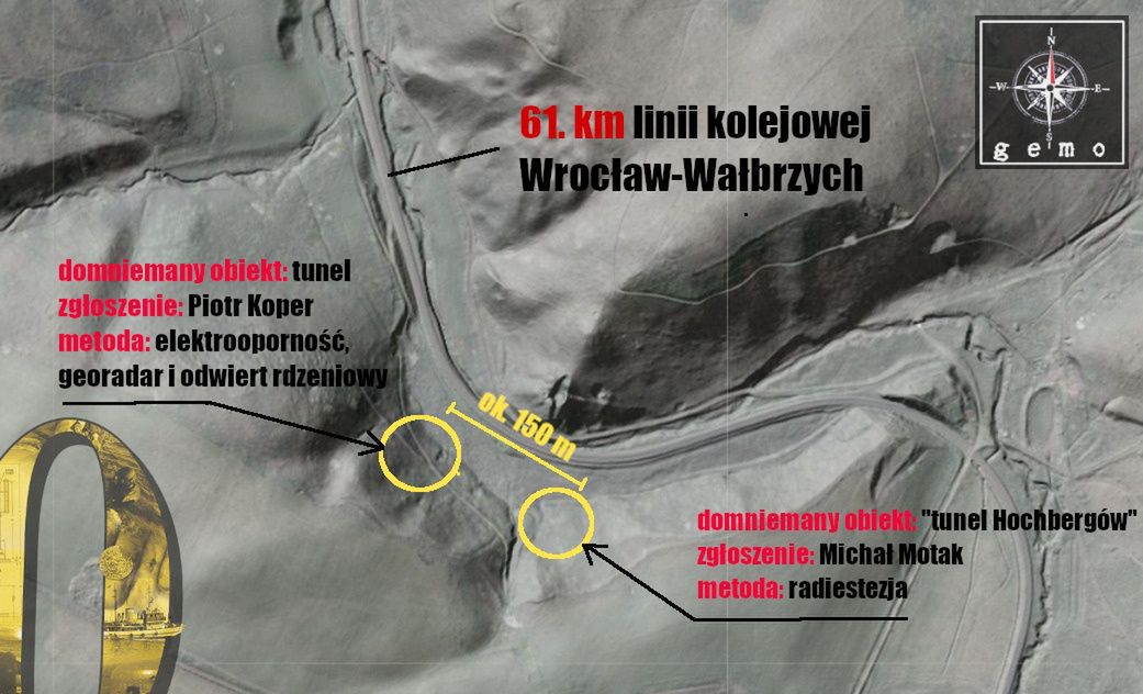 Domniemana lokalizacja Złotego Pociągu