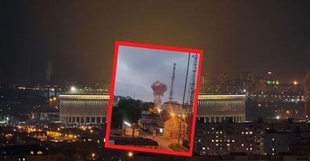 Działo się w piątek w nocy. Czarny dym nad Krasnodarem