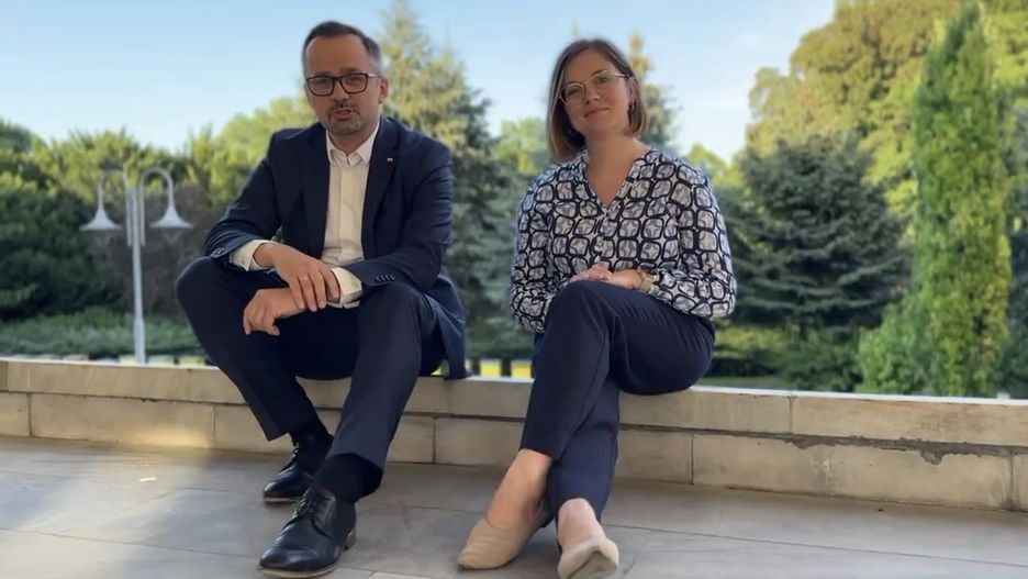 Marcin Horała z Prawa i Sprawiedliwości oraz Pola Matysiak z partii Razem