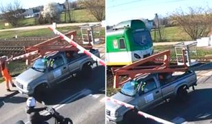 "Mistrz kierownicy" na przejeździe. Wszystko się nagrało