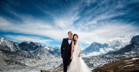 Ślub na szczycie Mount Everest? Dlaczego nie! Zdjęcia są zachwycające