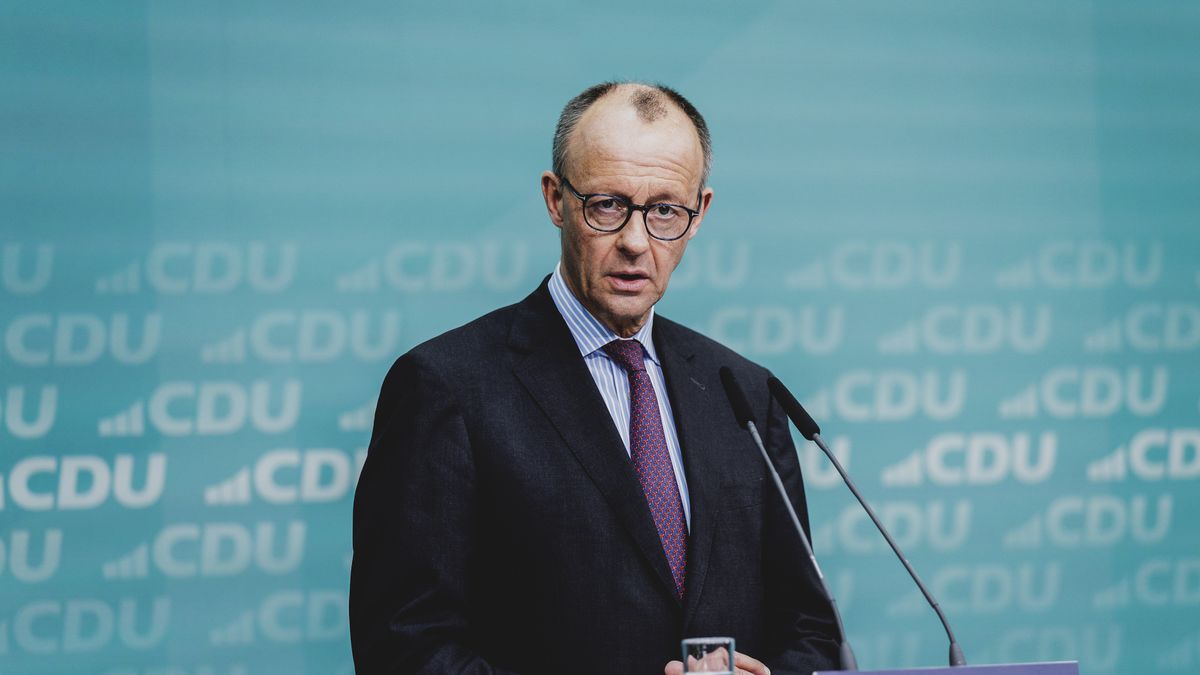 BERLIN, GERMANY - MARCH 03: Friedrich Merz, Chairman of the CDU (Christian Democratic Union), is pictured during a press conference after the election in Hamburg on March 03, 2025 in Berlin, Germany. (Photo by Florian Gaertner/Photothek via Getty Images)