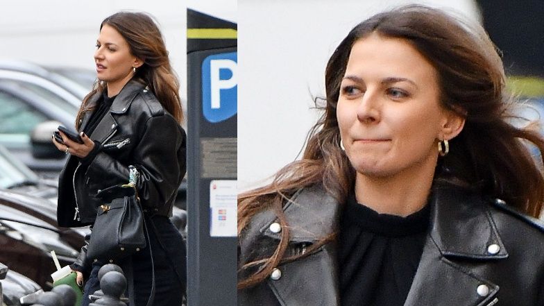 Zatroskana Anna Lewandowska spaceruje z bidonem