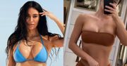 Kim Kardashian pręży się w bikini, mierząc jedno za drugim. Wymarzona sylwetka?