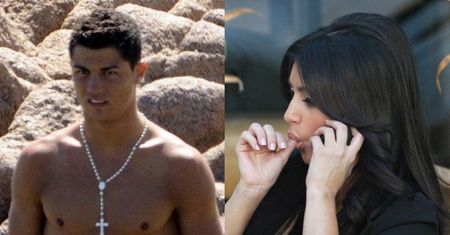 Ronaldo całował się z... Kim Kardashian!
