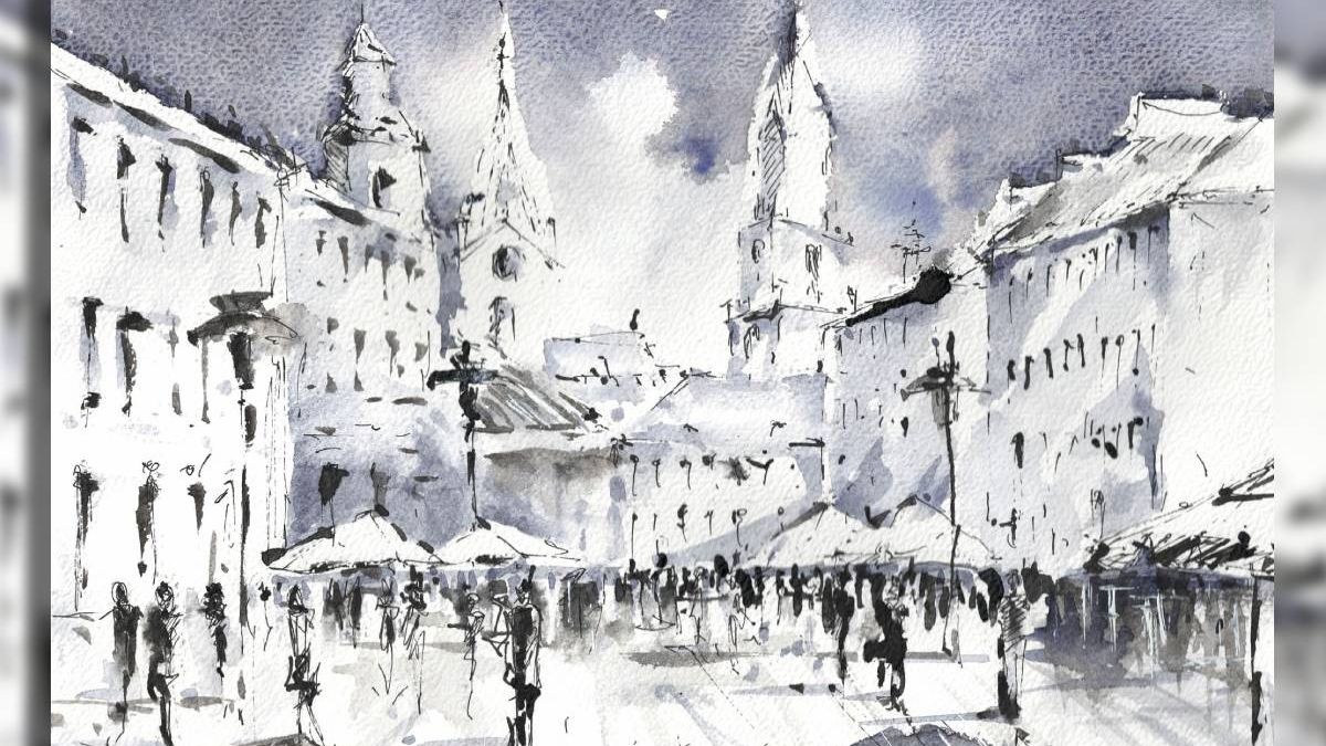 grafika wystawa „Akwarela w Ogrodzie”