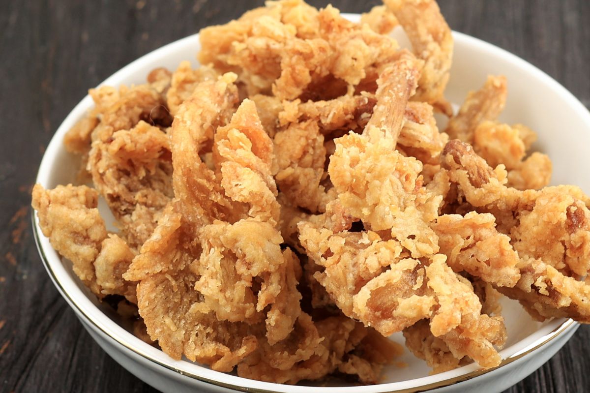 Fried oyster mushrooms in breading