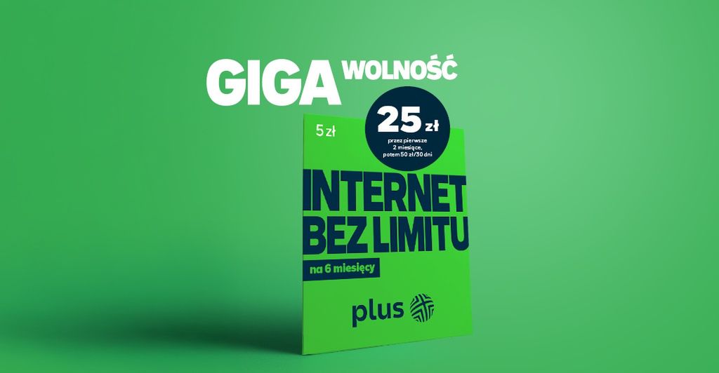 Plus Na Kartę podbija stawkę – internet bez limitu na 6 miesięcy